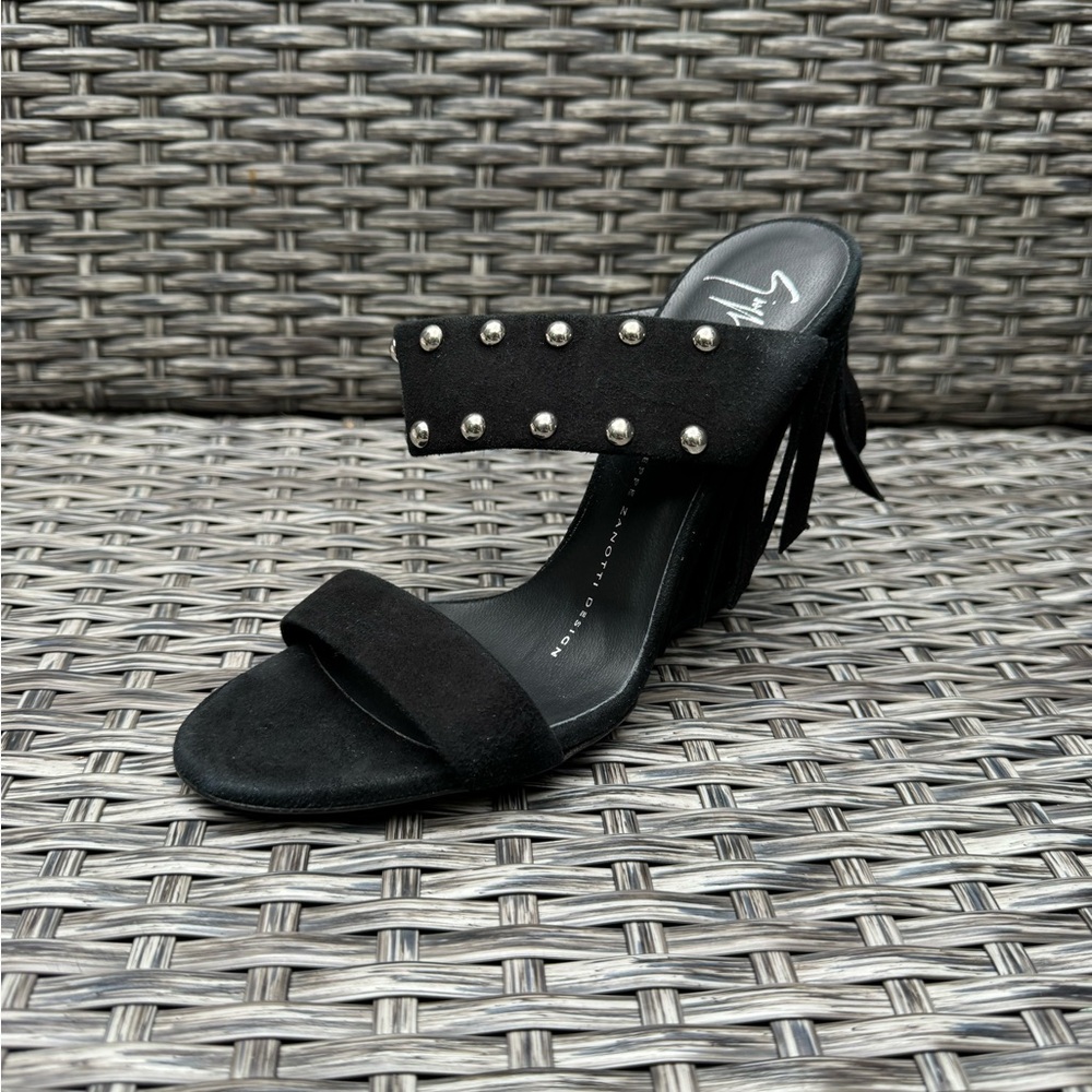 Giuseppe Zanotti Wedge Suede Slide Mules, Retail $695, Size 35 NEW